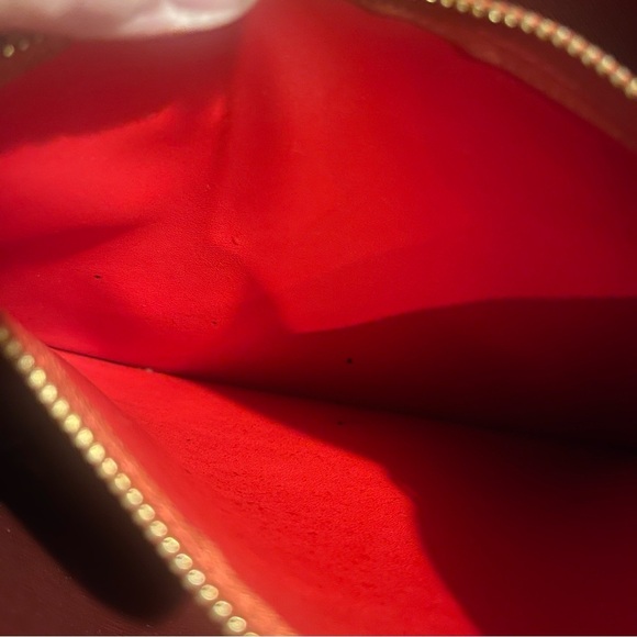 Tory Burch 2WAY Handbag Walker Small Satchel Red Gold Hardware Leather Luxury - Picture 7 of 10